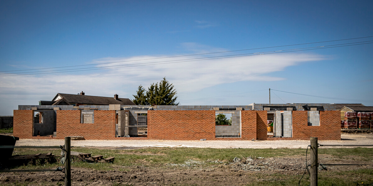 Walls Rising at Jobes Barn - Feature View