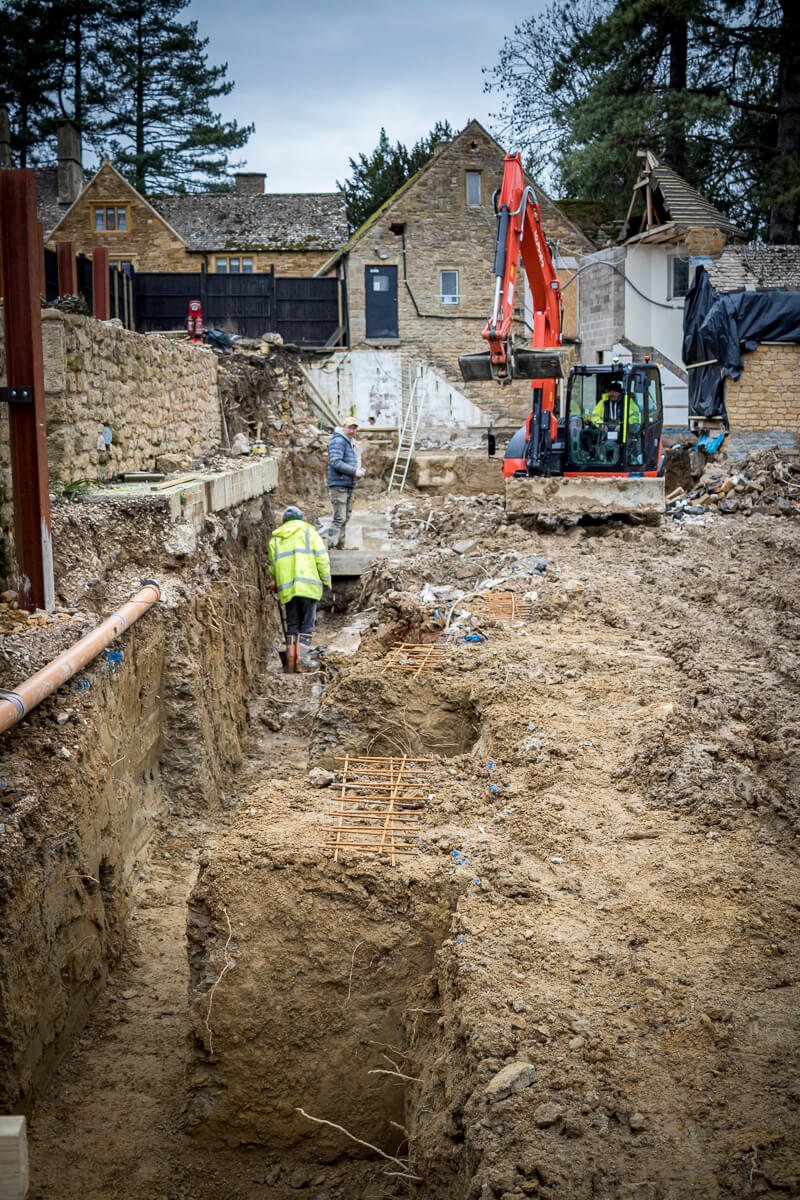 With the former leisure facilities removed, attention at Hyll Hotel has now turned to the foundations that will support its new wedding venue and multifunction event space.
