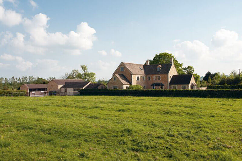 The outbuildings were structured thoughtfully to match the house and its surrounding area. Sourcing the same materials that were previously used.