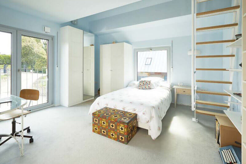 Light and airy bedroom, with Juliette balcony leading from the double doors to make use of the beautiful view.