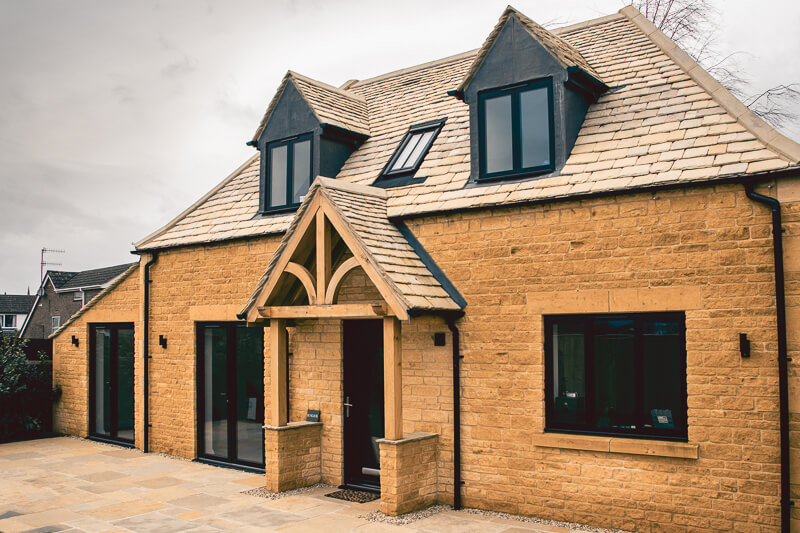 Cotswold stone new build two bedroom detached house using high quality natural stone which is unusual in a new build development. NOW SOLD